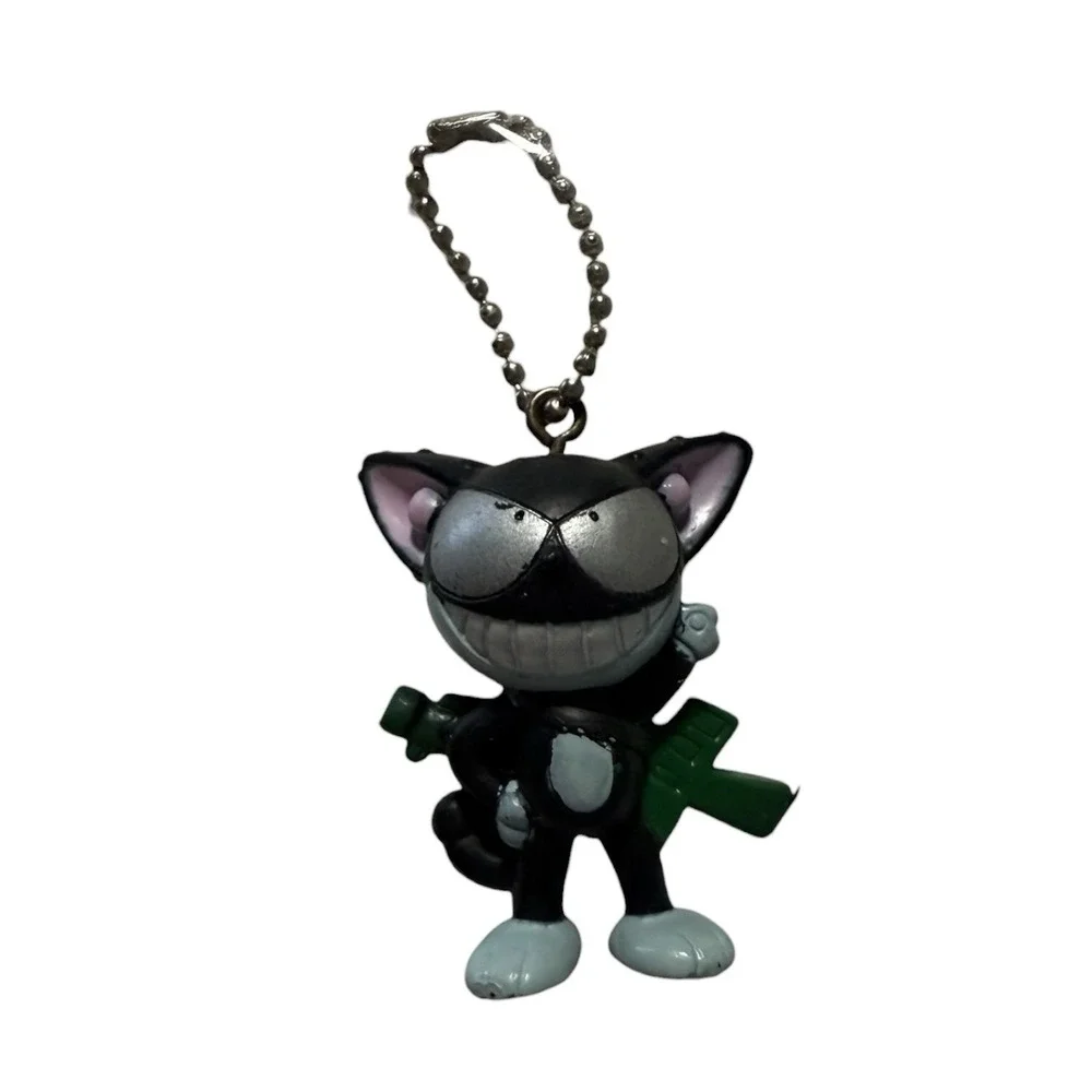 Cyborg Kuro-chan PVC Keychain Figure Lot #4 #6 Japan Anime Gashapon Rare VTG